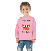 Crabby But Cute Toddler Long Sleeve Tee - Fun and Playful Kids Shirt