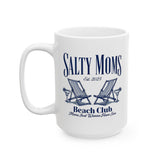 Salty Moms Ceramic Mug - Beach Club Collection | Perfect Gift for Moms Who Love the Sun