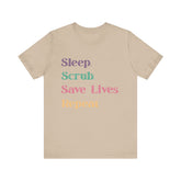Healthcare Professional Tee - 'Sleep Scrub Save Lives Repeat' Unisex T-Shirt