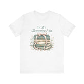 Romance Era Unisex Tee with Books and Bow Design