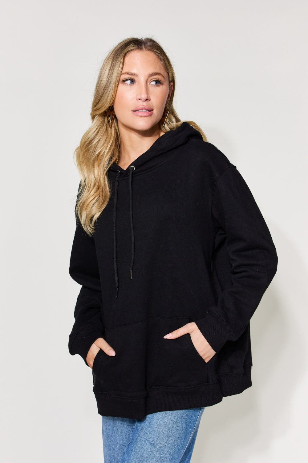 Simply Love Full Size Drawstring Long Sleeve Hoodie