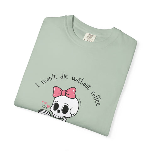 Unisex Skeleton Coffee T-Shirt - Perfect for Coffee Lovers & Halloween