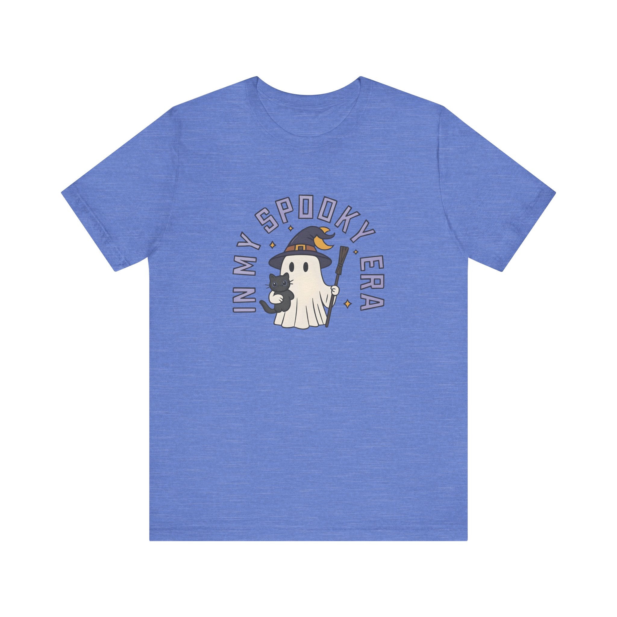 Ghost Cat Tee - Cute Halloween Unisex Jersey Short Sleeve Tee