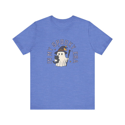 Ghost Cat Tee - Cute Halloween Unisex Jersey Short Sleeve Tee