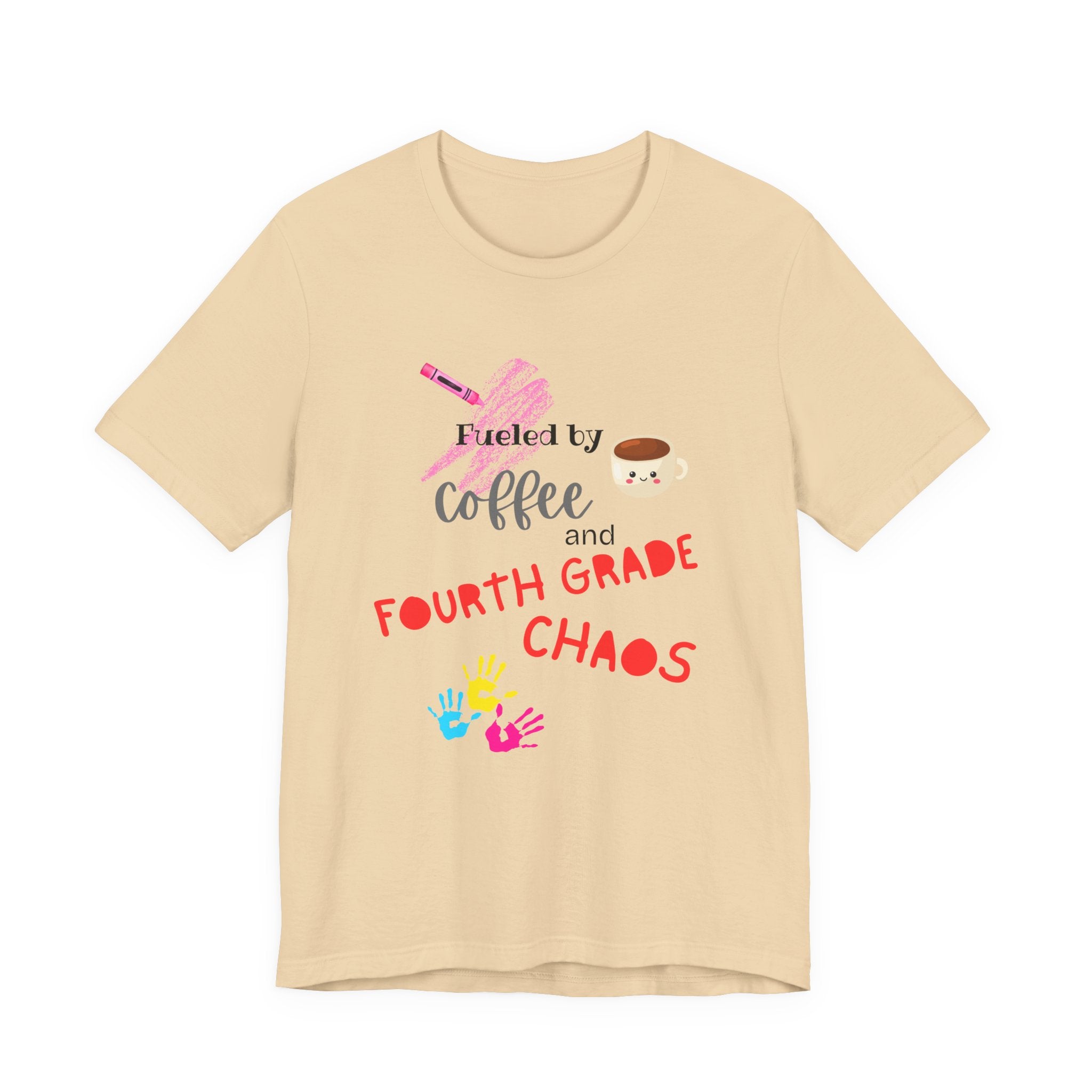 Coffee & Fourth Grade Chaos Tee, Teacher Gift Shirt, Funny Teacher T-Shirt, Classroom Humor, Back to School Apparel, Unisex Teacher Tee