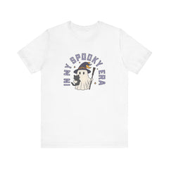 Ghost Cat Tee - Cute Halloween Unisex Jersey Short Sleeve Tee
