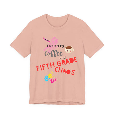 Unisex Tee: Fueled by Coffee and Fifth Grade Chaos - Perfect for Teachers, Back to School, Teacher Gifts, Classroom Humor, Fun [...]