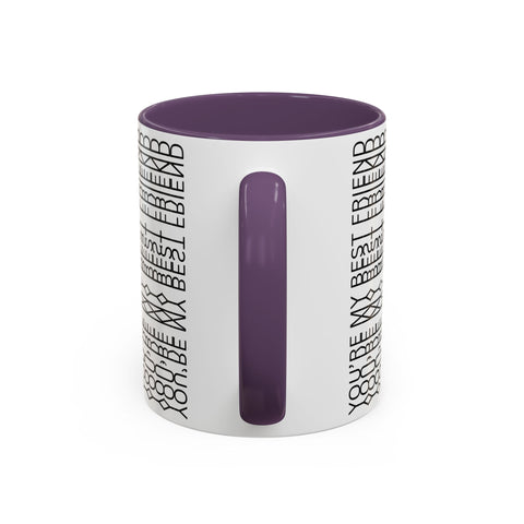 You're My Best Friend Stylish Accent Coffee Mug - Modern Design, Home Decor, Gift for Coffee Lovers, Unique Mug for Birthdays, Black and White Pattern
