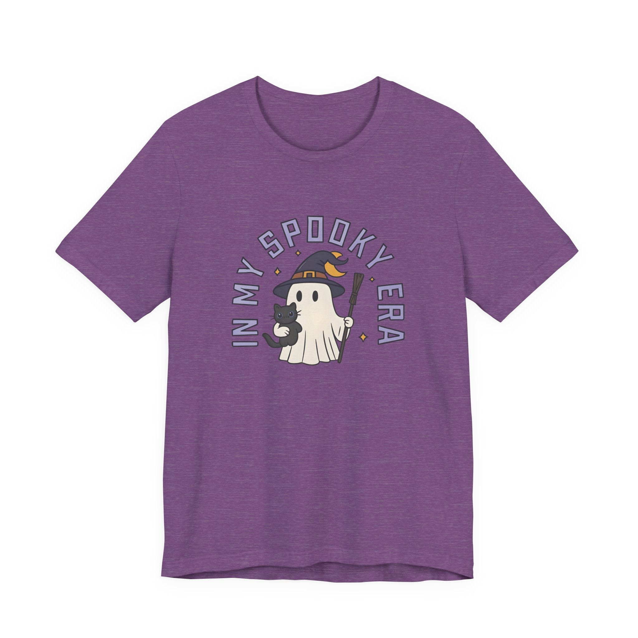 Ghost Cat Tee - Cute Halloween Unisex Jersey Short Sleeve Tee