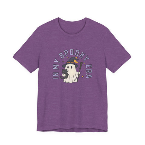 Ghost Cat Tee - Cute Halloween Unisex Jersey Short Sleeve Tee