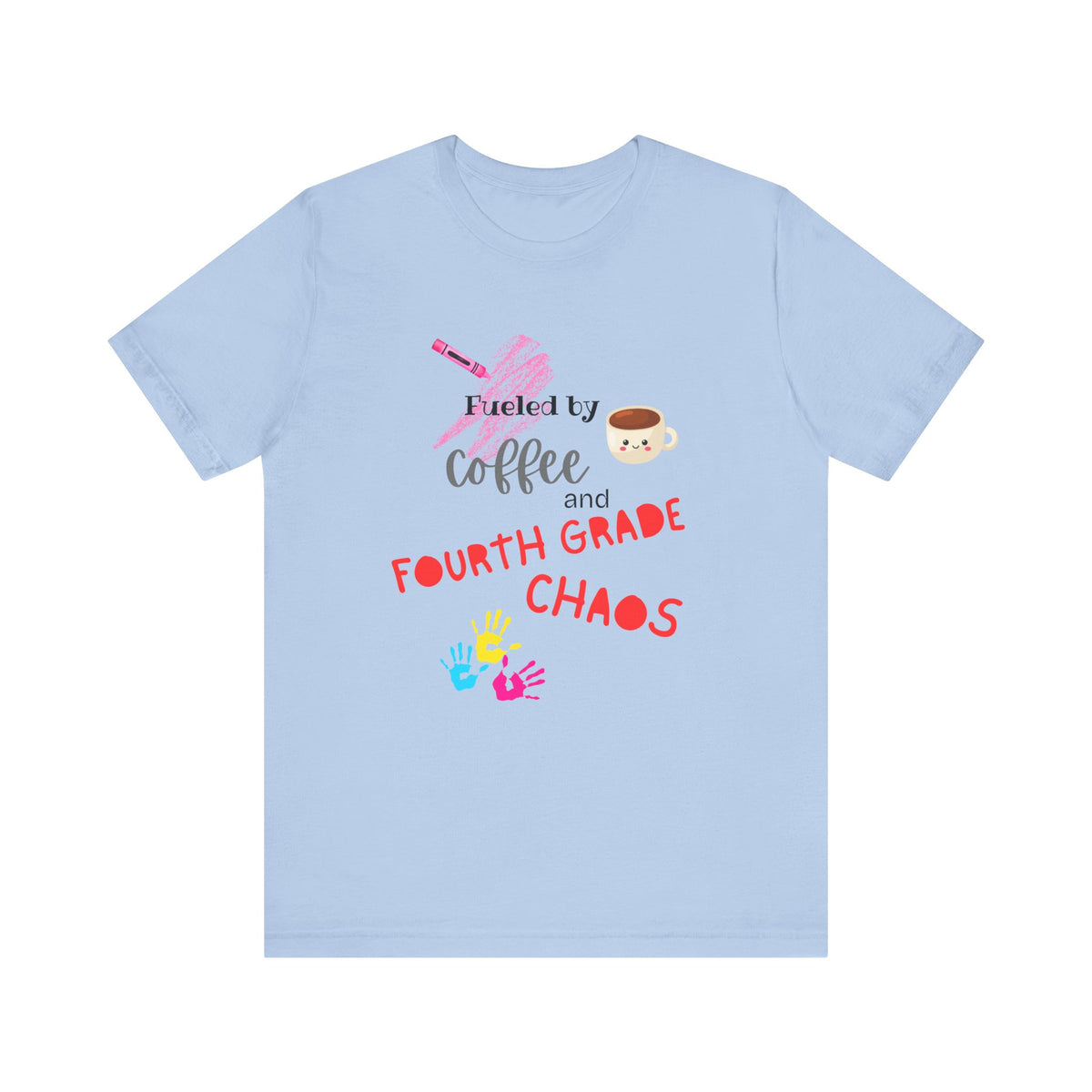 Coffee & Fourth Grade Chaos Tee, Teacher Gift Shirt, Funny Teacher T-Shirt, Classroom Humor, Back to School Apparel, Unisex Teacher Tee