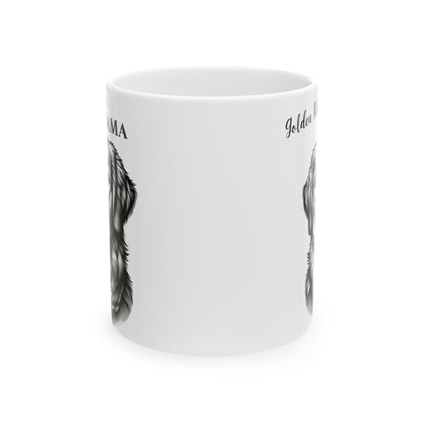 Mug - Cute Golden Retriever Face with Golden Retriever Mama Ceramic Mug (11oz, 15oz)