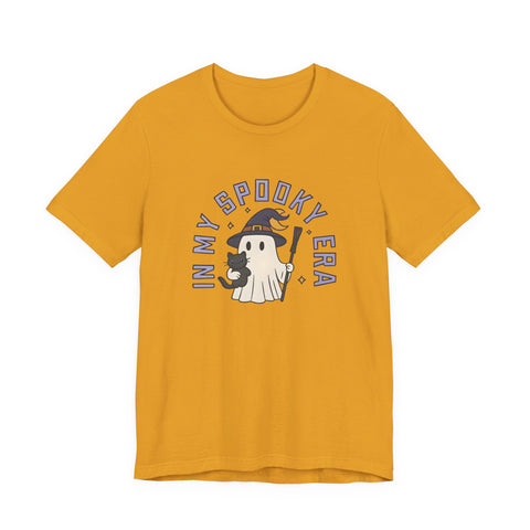 Ghost Cat Tee - Cute Halloween Unisex Jersey Short Sleeve Tee