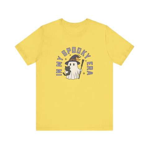 Ghost Cat Tee - Cute Halloween Unisex Jersey Short Sleeve Tee