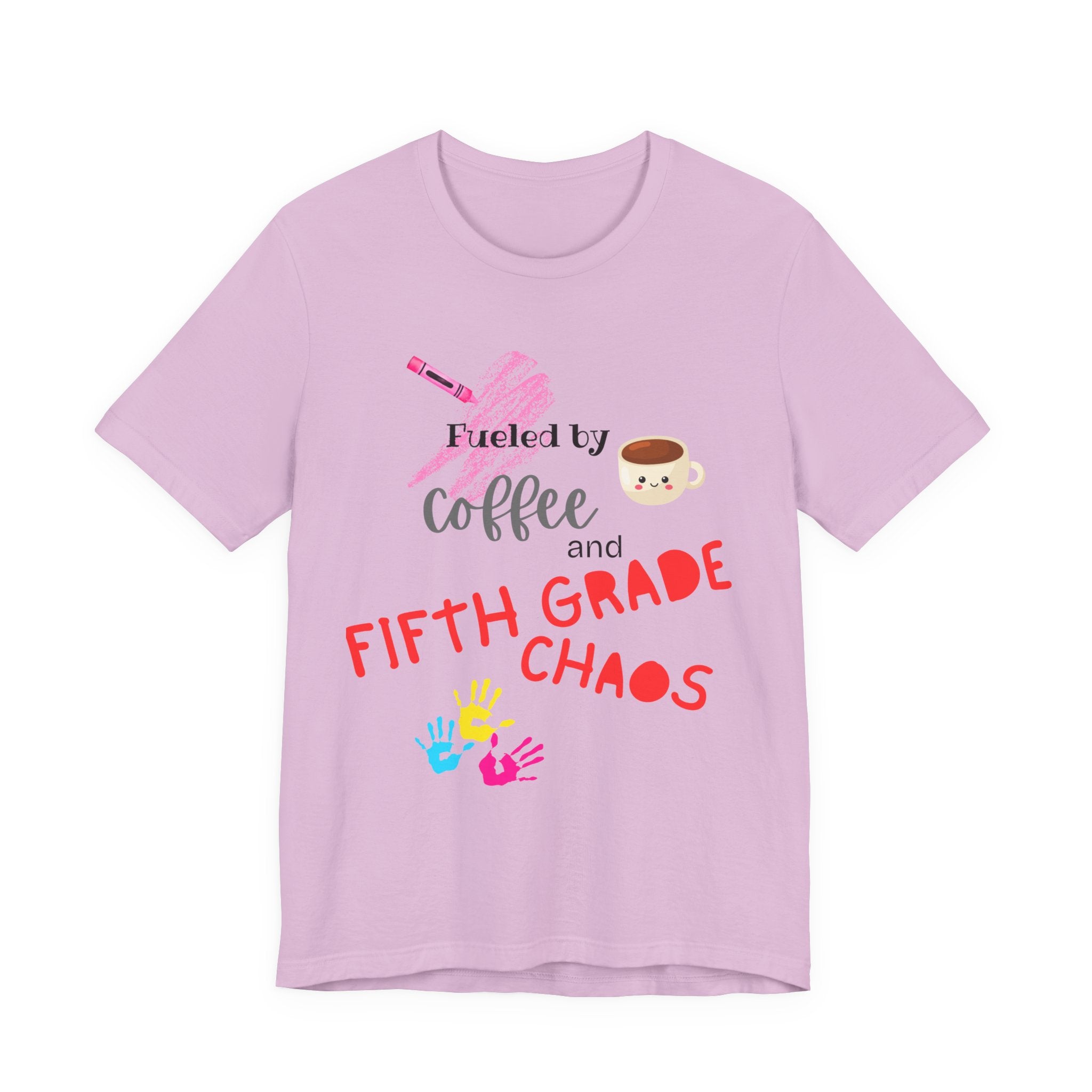 Unisex Tee: Fueled by Coffee and Fifth Grade Chaos - Perfect for Teachers, Back to School, Teacher Gifts, Classroom Humor, Fun [...]