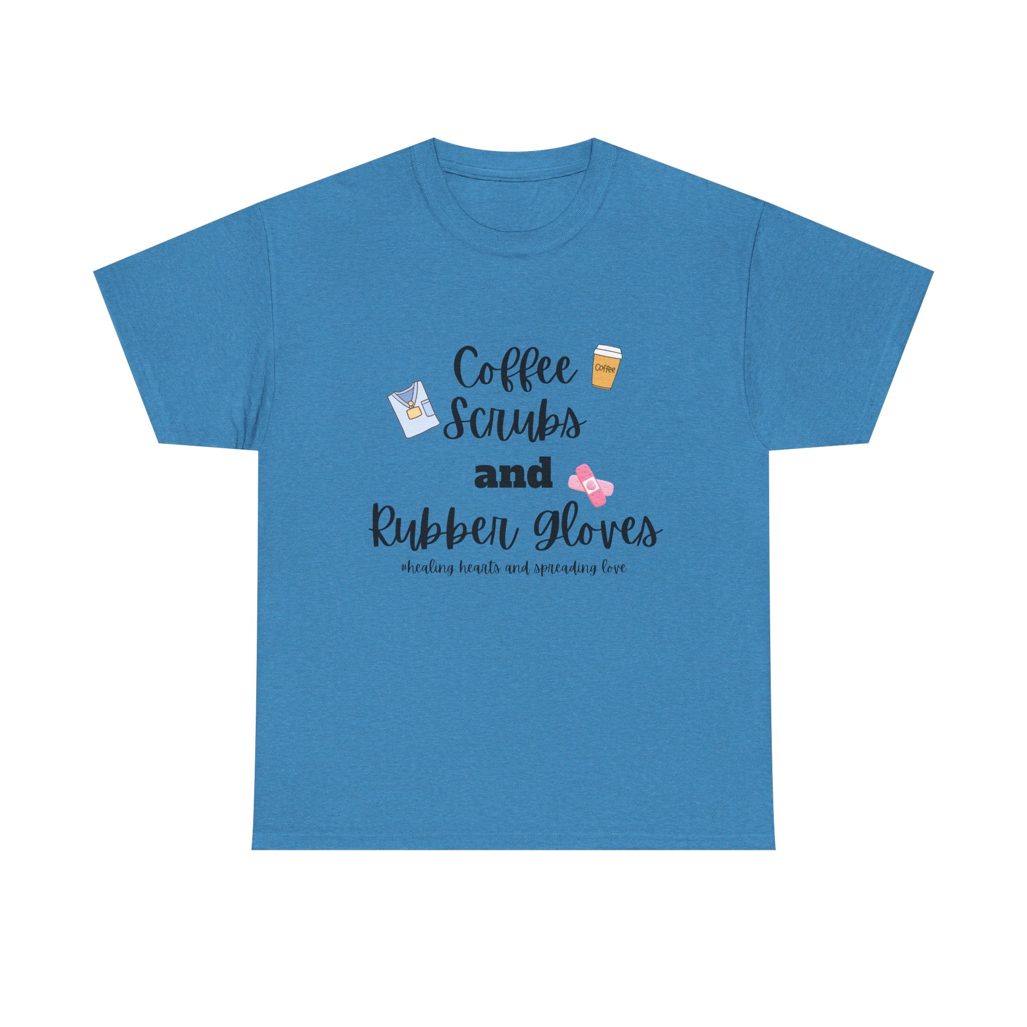 T-Shirt Coffee Scrubs Rubber Gloves Healing Hearts Spreading Love Cute Tee