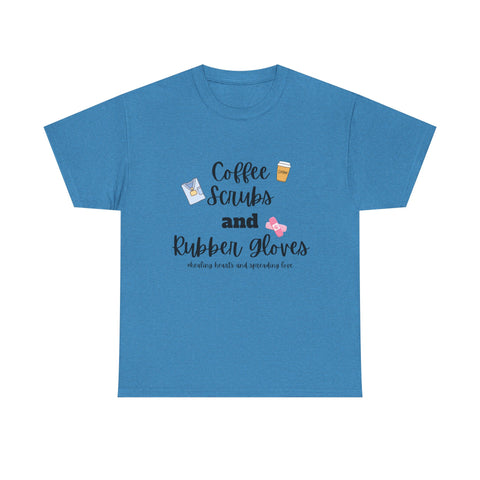 T-Shirt Coffee Scrubs Rubber Gloves Healing Hearts Spreading Love Cute Tee