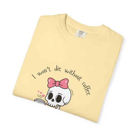 Unisex Skeleton Coffee T-Shirt - Perfect for Coffee Lovers & Halloween