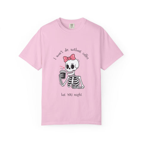 Unisex Skeleton Coffee T-Shirt - Perfect for Coffee Lovers & Halloween