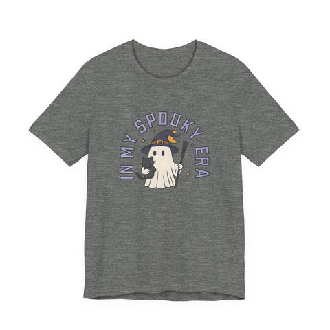 Ghost Cat Tee - Cute Halloween Unisex Jersey Short Sleeve Tee
