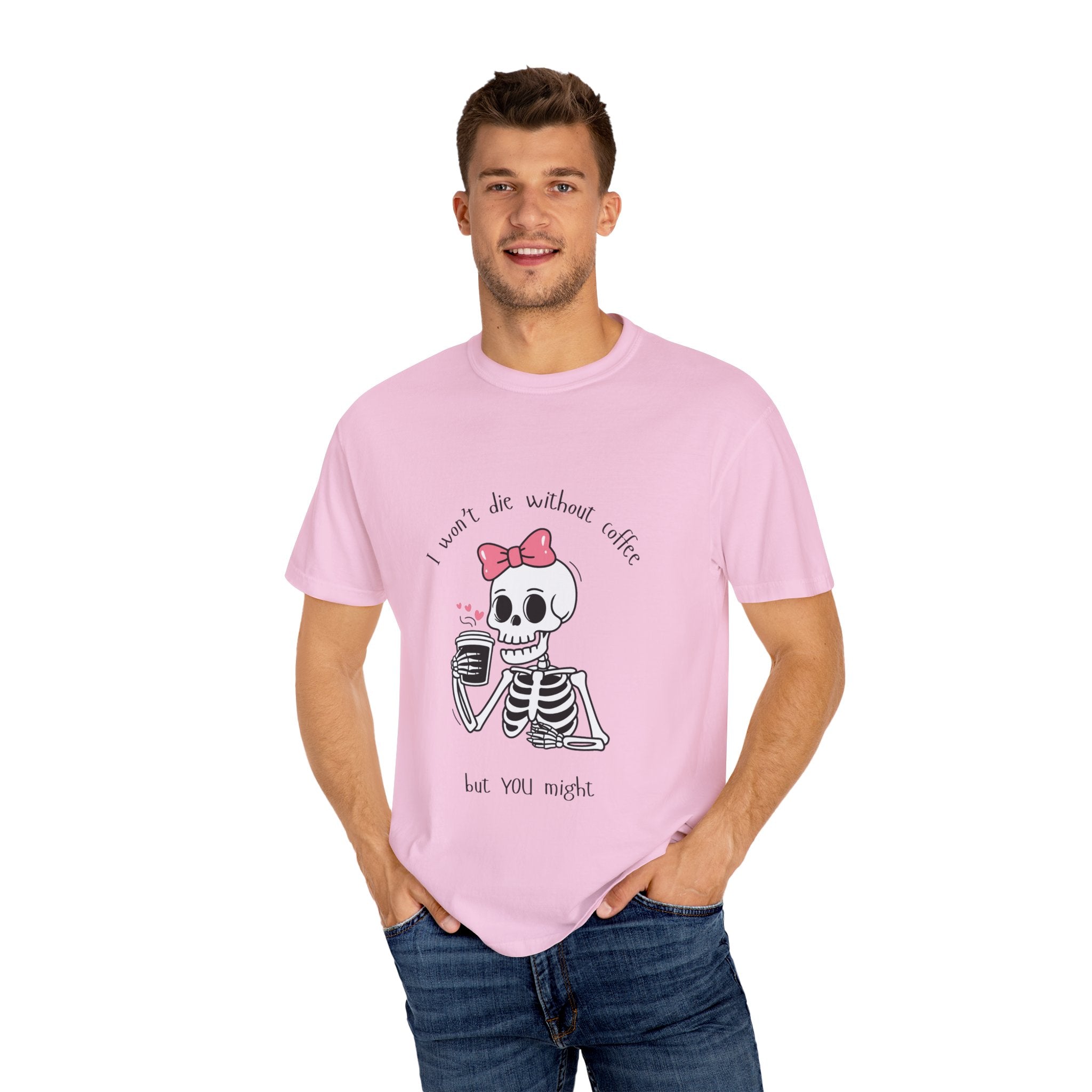 Unisex Skeleton Coffee T-Shirt - Perfect for Coffee Lovers & Halloween