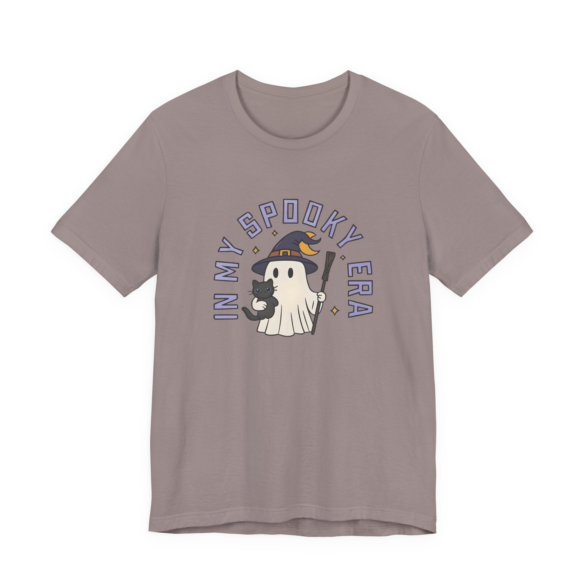 Ghost Cat Tee - Cute Halloween Unisex Jersey Short Sleeve Tee