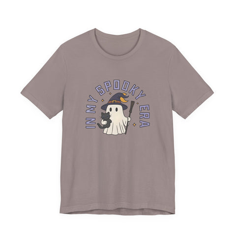 Ghost Cat Tee - Cute Halloween Unisex Jersey Short Sleeve Tee
