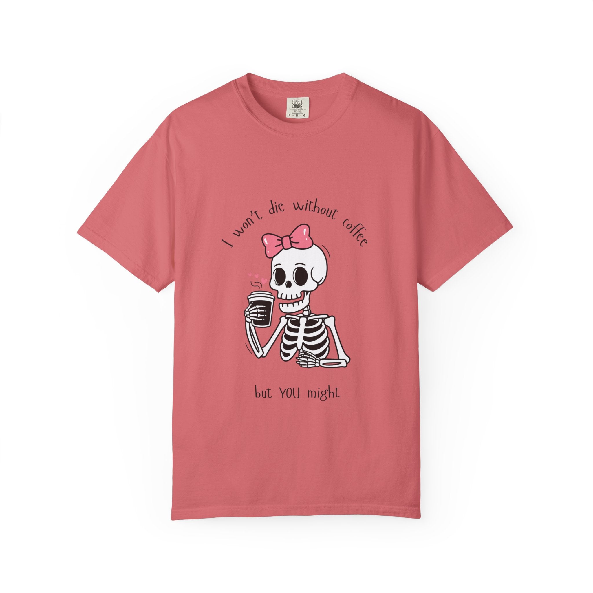 Unisex Skeleton Coffee T-Shirt - Perfect for Coffee Lovers & Halloween