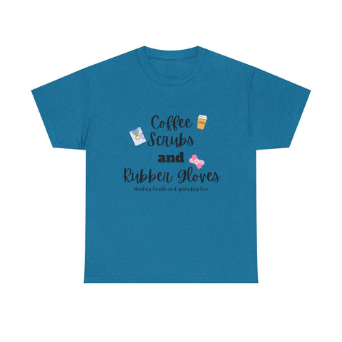 T-Shirt Coffee Scrubs Rubber Gloves Healing Hearts Spreading Love Cute Tee