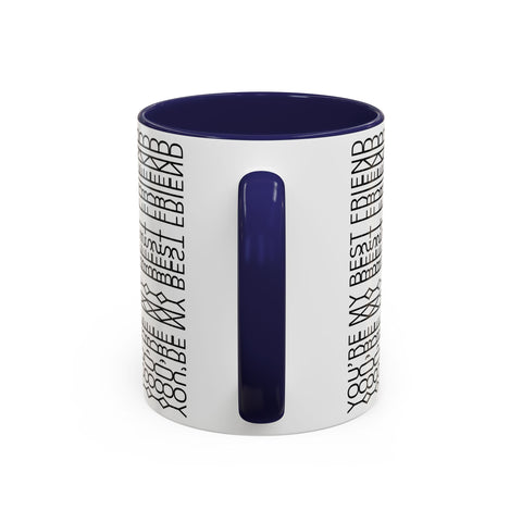 You're My Best Friend Stylish Accent Coffee Mug - Modern Design, Home Decor, Gift for Coffee Lovers, Unique Mug for Birthdays, Black and White Pattern