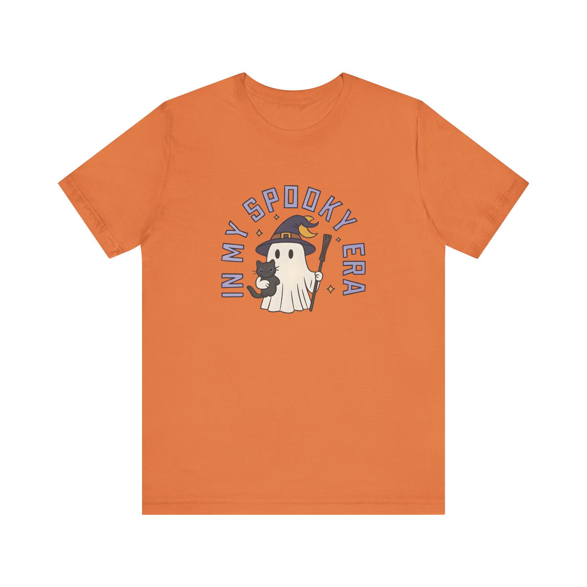 Ghost Cat Tee - Cute Halloween Unisex Jersey Short Sleeve Tee