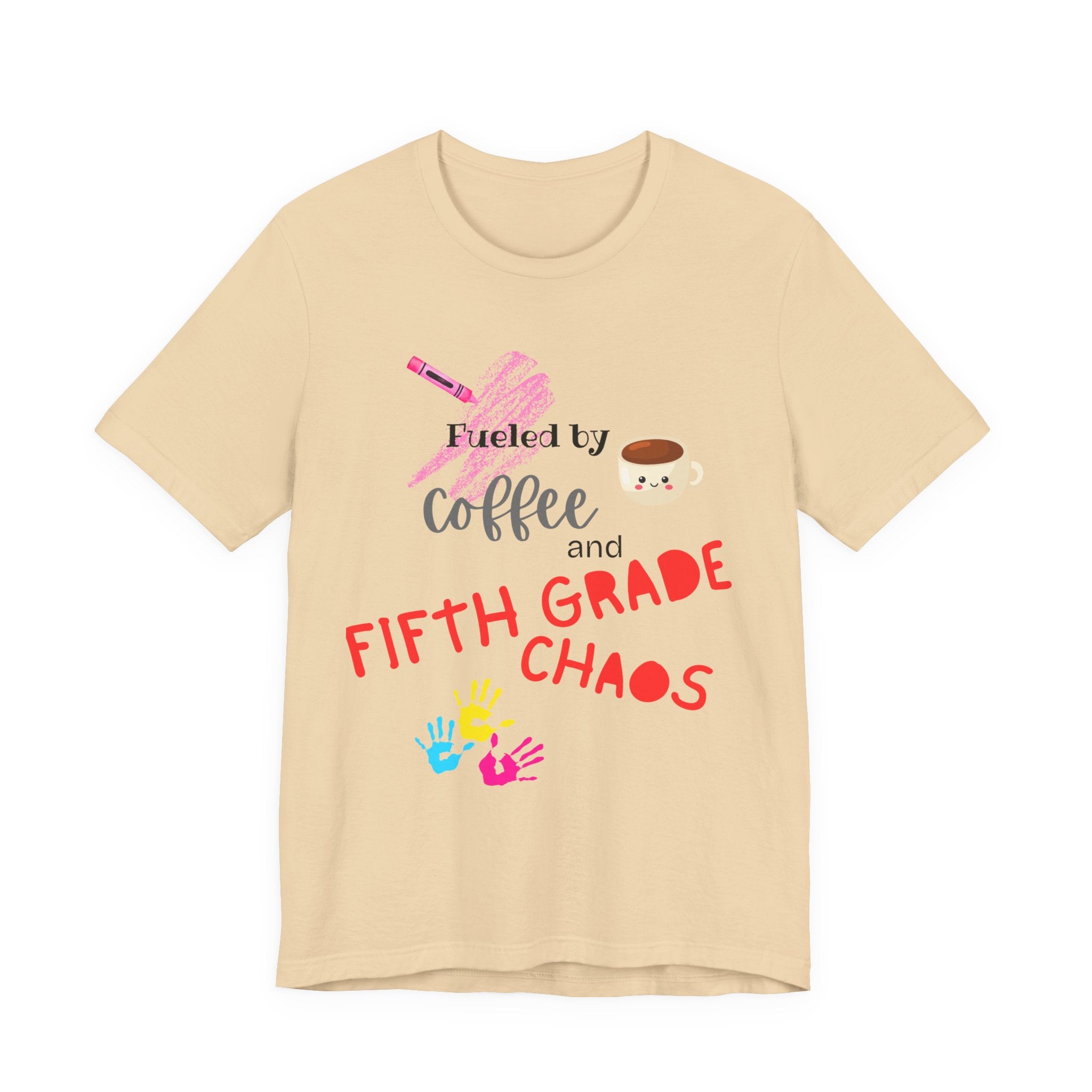 Unisex Tee: Fueled by Coffee and Fifth Grade Chaos - Perfect for Teachers, Back to School, Teacher Gifts, Classroom Humor, Fun [...]