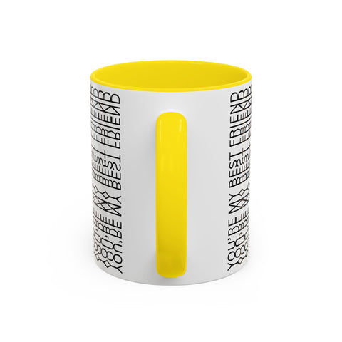 You're My Best Friend Stylish Accent Coffee Mug - Modern Design, Home Decor, Gift for Coffee Lovers, Unique Mug for Birthdays, Black and White Pattern