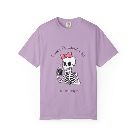 Unisex Skeleton Coffee T-Shirt - Perfect for Coffee Lovers & Halloween