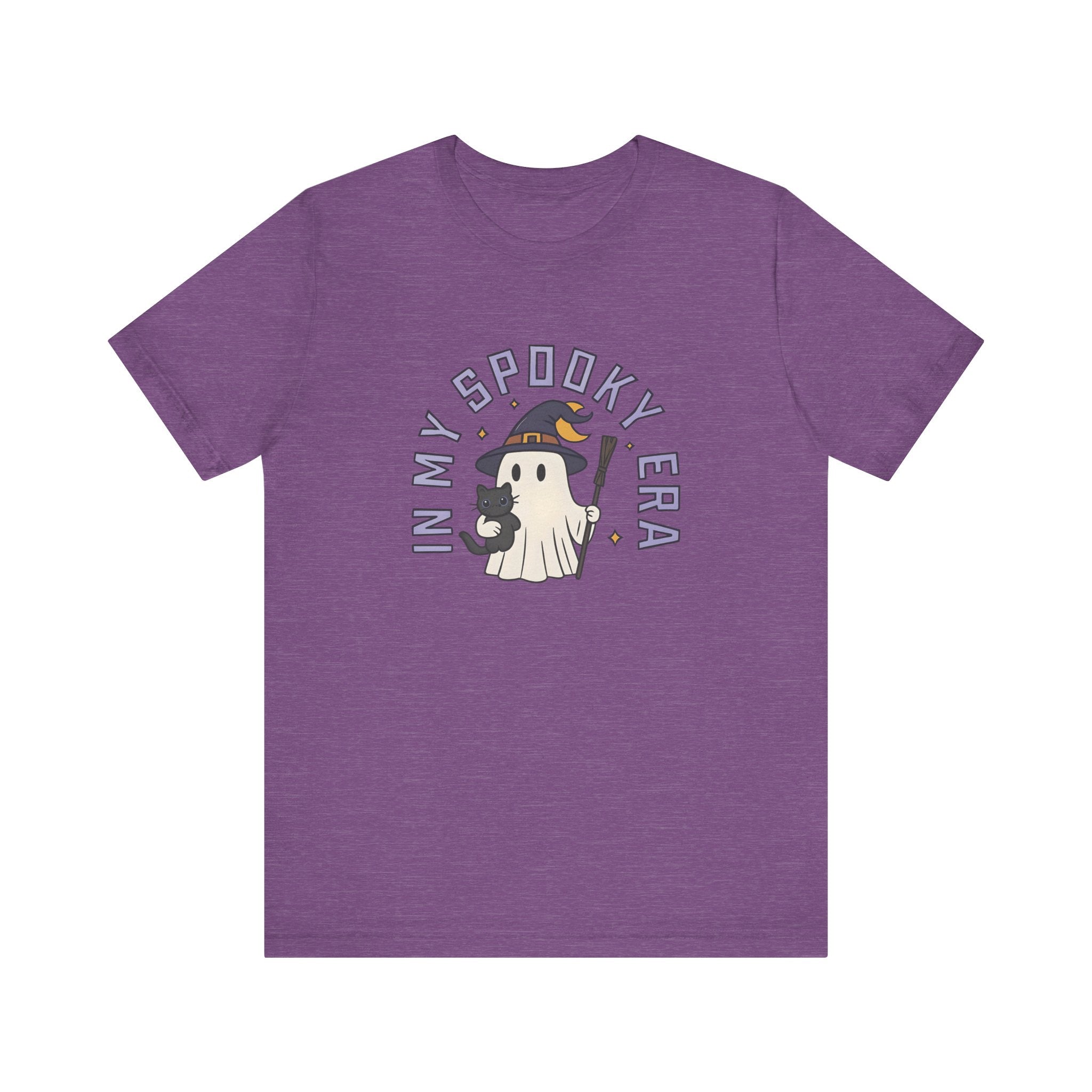 Ghost Cat Tee - Cute Halloween Unisex Jersey Short Sleeve Tee