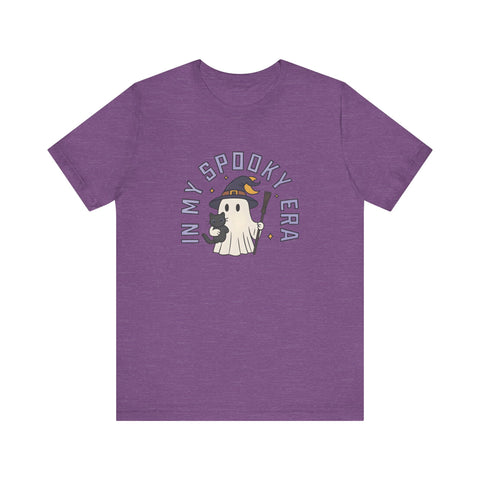 Ghost Cat Tee - Cute Halloween Unisex Jersey Short Sleeve Tee