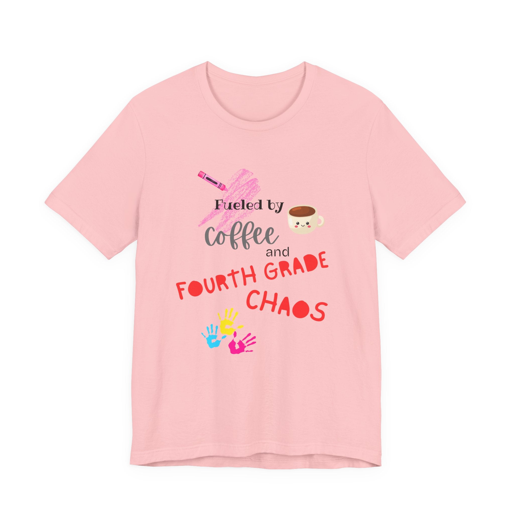 Coffee & Fourth Grade Chaos Tee, Teacher Gift Shirt, Funny Teacher T-Shirt, Classroom Humor, Back to School Apparel, Unisex Teacher Tee