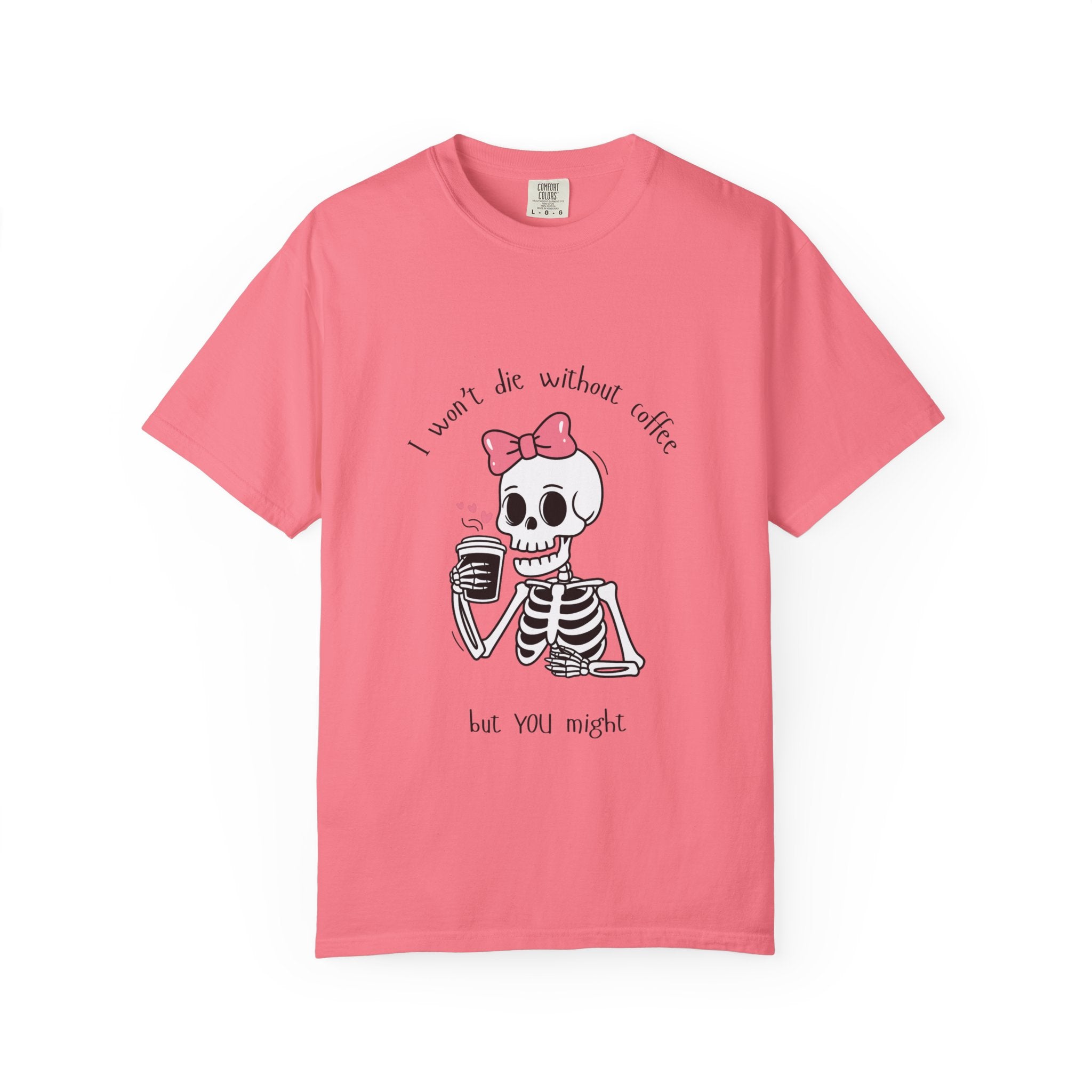 Unisex Skeleton Coffee T-Shirt - Perfect for Coffee Lovers & Halloween