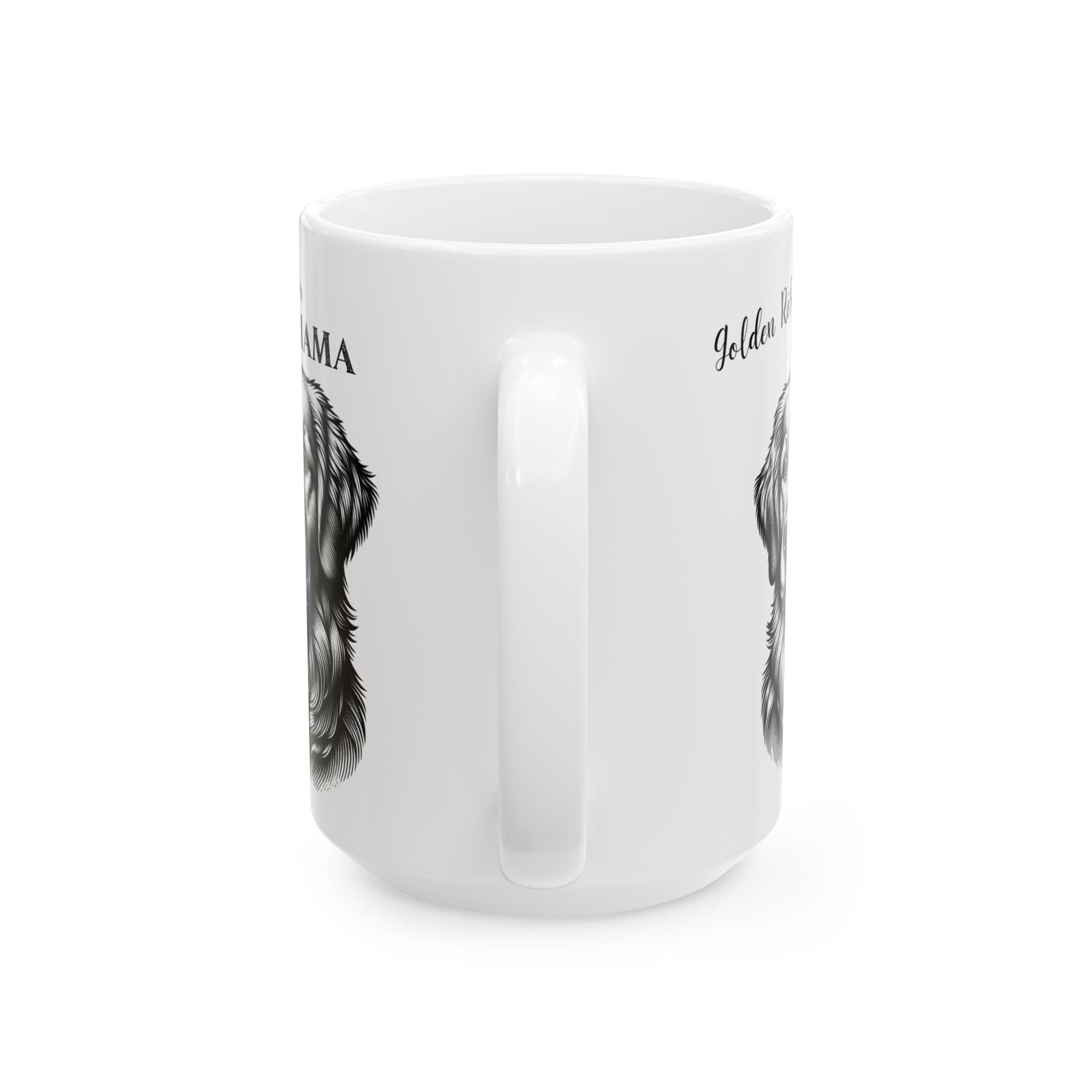 Mug - Cute Golden Retriever Face with Golden Retriever Mama Ceramic Mug (11oz, 15oz)