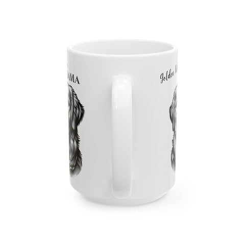 Mug - Cute Golden Retriever Face with Golden Retriever Mama Ceramic Mug (11oz, 15oz)