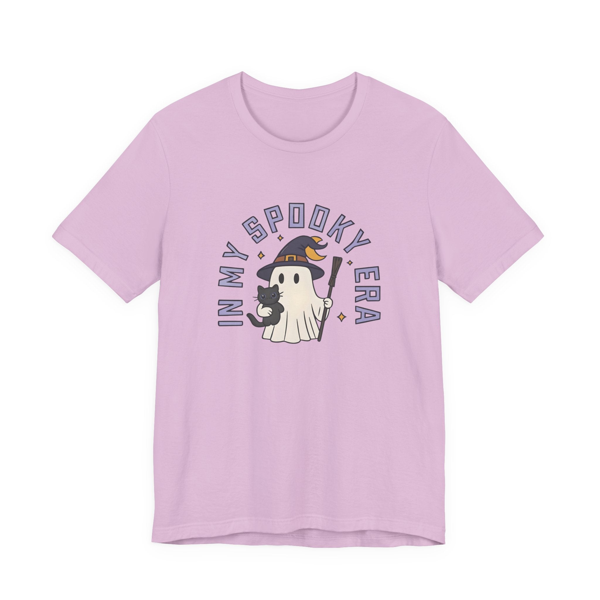 Ghost Cat Tee - Cute Halloween Unisex Jersey Short Sleeve Tee