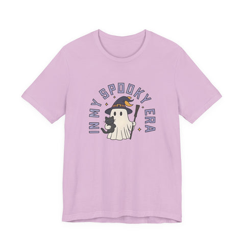 Ghost Cat Tee - Cute Halloween Unisex Jersey Short Sleeve Tee