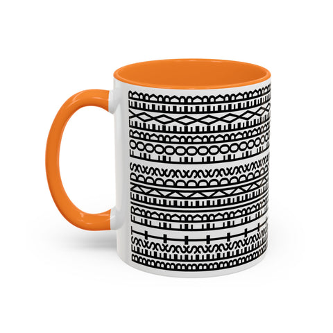 Mug - Best Friends Forever Colorful Geometric Design