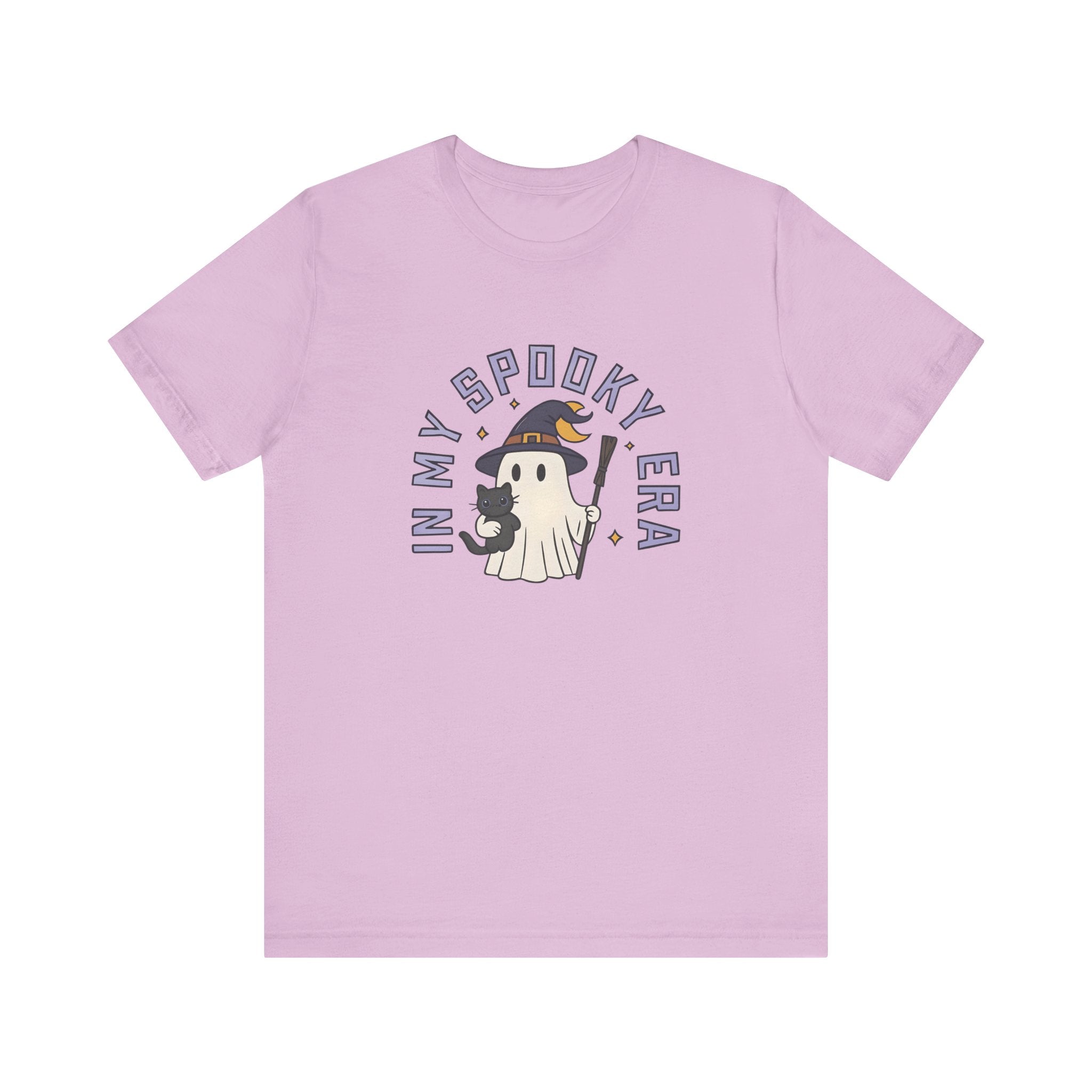 Ghost Cat Tee - Cute Halloween Unisex Jersey Short Sleeve Tee