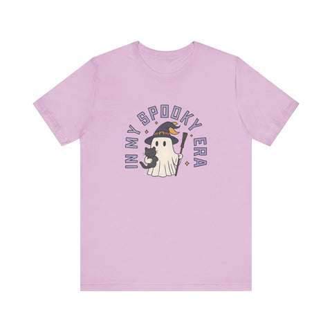Ghost Cat Tee - Cute Halloween Unisex Jersey Short Sleeve Tee