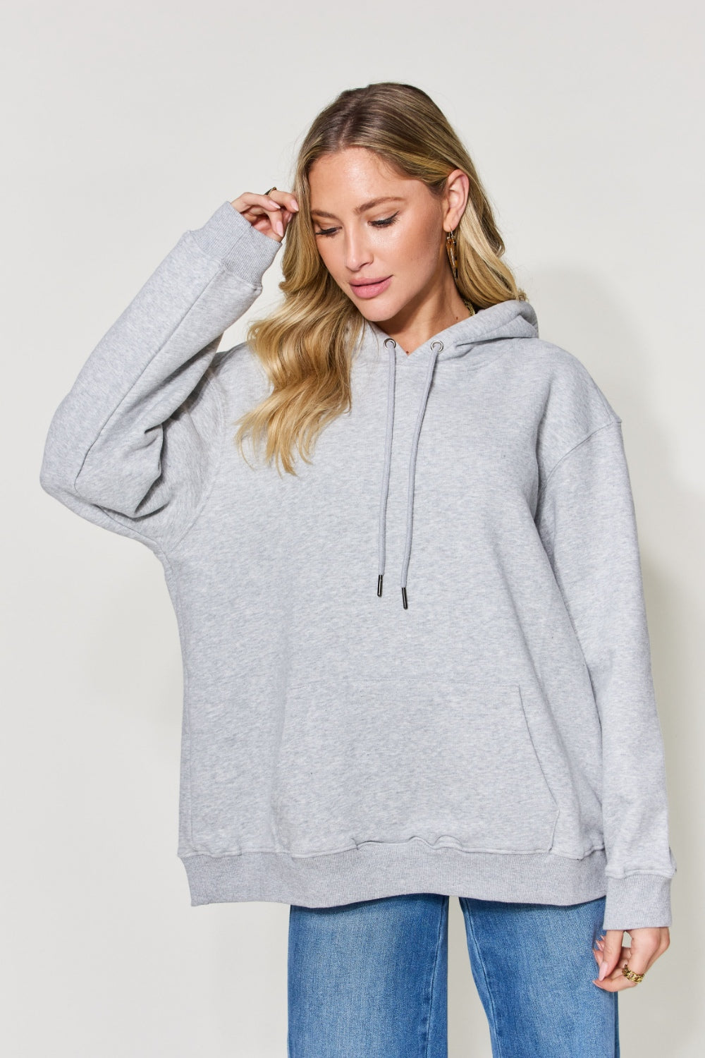 Simply Love Full Size Drawstring Long Sleeve Hoodie