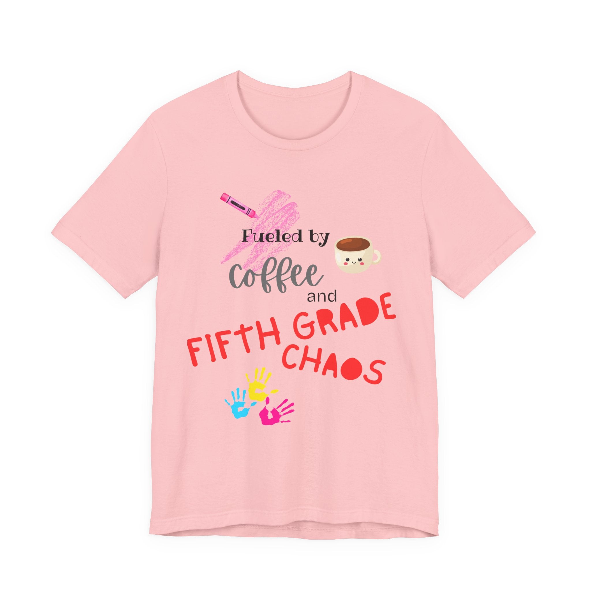 Unisex Tee: Fueled by Coffee and Fifth Grade Chaos - Perfect for Teachers, Back to School, Teacher Gifts, Classroom Humor, Fun [...]