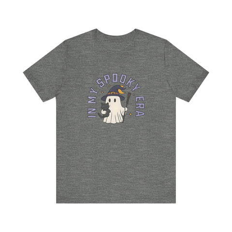 Ghost Cat Tee - Cute Halloween Unisex Jersey Short Sleeve Tee