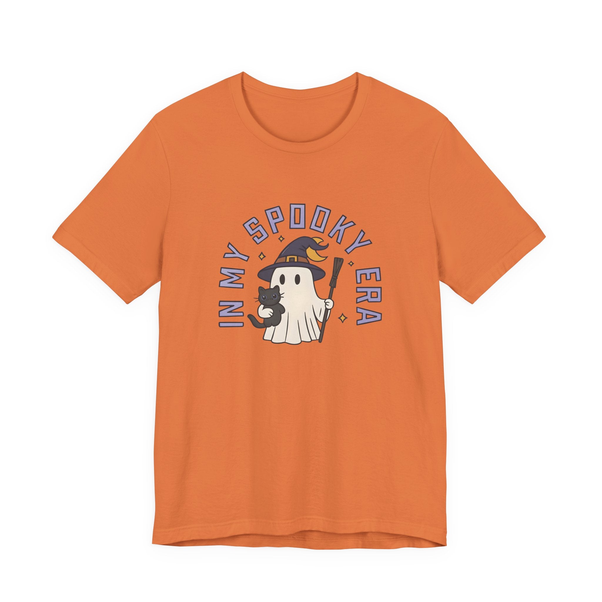 Ghost Cat Tee - Cute Halloween Unisex Jersey Short Sleeve Tee