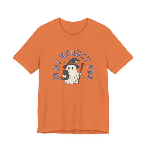 Ghost Cat Tee - Cute Halloween Unisex Jersey Short Sleeve Tee